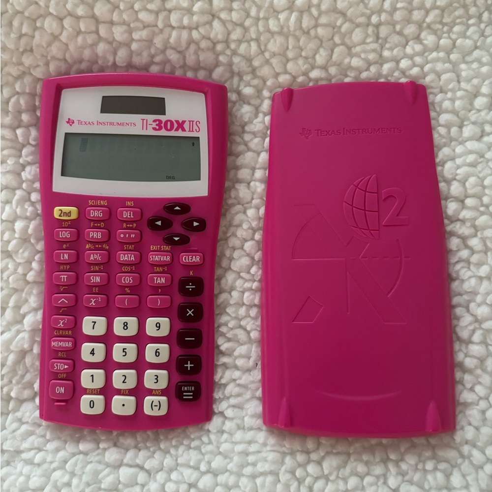 texas instruments hot pink TI-30X IIS calculator ! - Picture 3 of 5